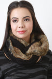 Knit and Fur Infinity Scarf