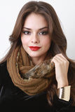 Knit and Fur Infinity Scarf