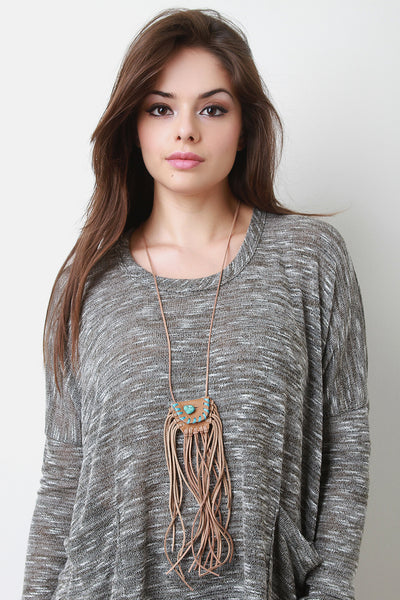 Fringed Mini Pouch Necklace