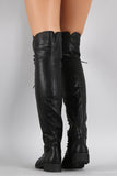 Combat Lace Up Over-The-Knee Boots