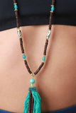 Beads And Tassel Necklace Set