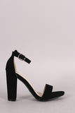 Bamboo Nubuck One Band Ankle Strap Heel