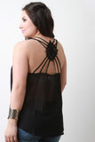 Crochet Patch Cage Back Top