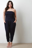 Strapless Ruched Jumpsuit
