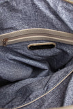 Straw and Vegan Leather Tassel Handbag