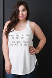 Everything Will Be Okay Graphic Print Tank Top