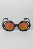 Bugs Eye Cutout Round Sunglasses