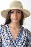 Vegan Leather Cord Straw Panama Hat