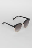 Wide Round Semi-Rimless Sunglasses