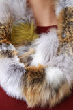 Colorful Furry Circle Scarf