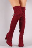 Wild Diva Lounge Suede Over The Knee Boots