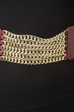 Wide Chain Detail Elastic Belt