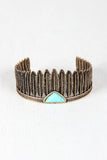 Native Feathers and Marble Cuff Bracelet