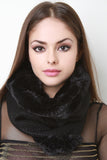 Faux Fur and Knitted Circle Scarf
