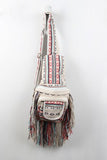 Single Shoulder Navajo Print Fringe Backpack