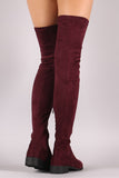 Suede Over the Knee Fitted Boots