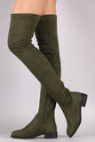 Suede Over the Knee Fitted Boots
