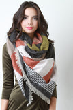 Soft Knit Squared Blanket Scarf