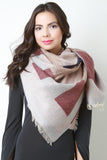 Soft Knit Squared Blanket Scarf