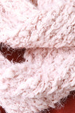 Fuzzy Textured Knit Circle Scarf