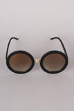 Mirrored Round Plastic Frame Sunglasses