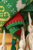 Knitted Elephant Tassel Scarf