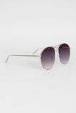 Long Semi Framed Wire Aviator Sunglasses