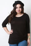 Casual Jersey Knit Knotted Twist Top