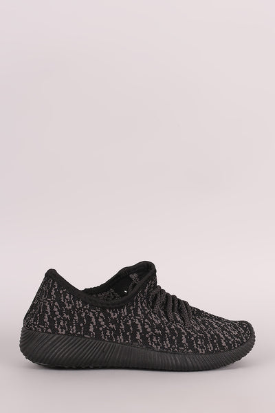 Qupid Spec Knit Rigged Sneakers