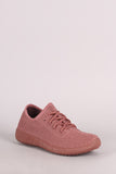 Qupid Spec Knit Rigged Sneakers