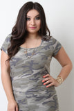 Camouflage Terry Knit Crop Top