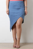 Asymmetrical Envelope Denim Skirt