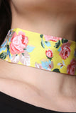 Multi-Colored Floral Thick Choker Necklace