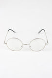 Circular Metal Framed Clear Lens Sunglasses