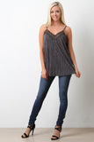 Accordion Pleated Lace Cami Top