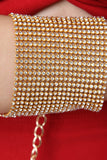 Shiny Rhinestone Thick Band Bracelet