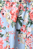 Floral Self-Tie Bow High Waisted Midi Skirt