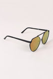 Geometric-Shape Mirrored Lens Sunglasses