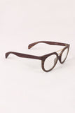 Printed Frame Round Clear Lens Glasses