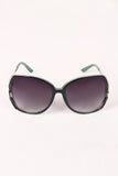 Plastic Frame Gradient Tint Oval Sunglasses