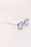 Plastic Frame Double Bridge Cat Eye Sunglasses