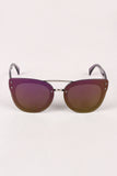 Rimless Mirrored Butterfly Sunglasses