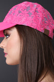 Embroidered Floral Mesh Baseball Cap