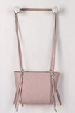 Vegan Leather Zipper Embellishment Bag