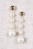 Half Sphere Drop Pearl Earrings