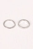 Twisted Hammered Ring Set