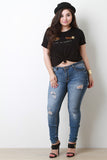 Live To Sparkle Knotted Hem Crop Top