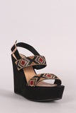 Bamboo Suede Tribal Beads Wedge