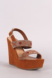 Bamboo Suede Tribal Beads Wedge