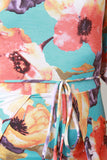 Floral Open Front Bardot Waist Tie Bodysuit Maxi Dress